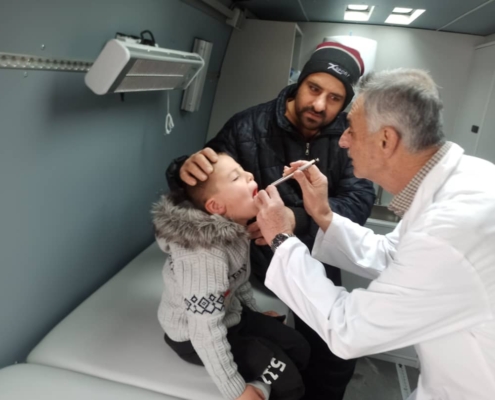 Mobile Klinik im Einsatz. Mobile Klinik im Einsatz.